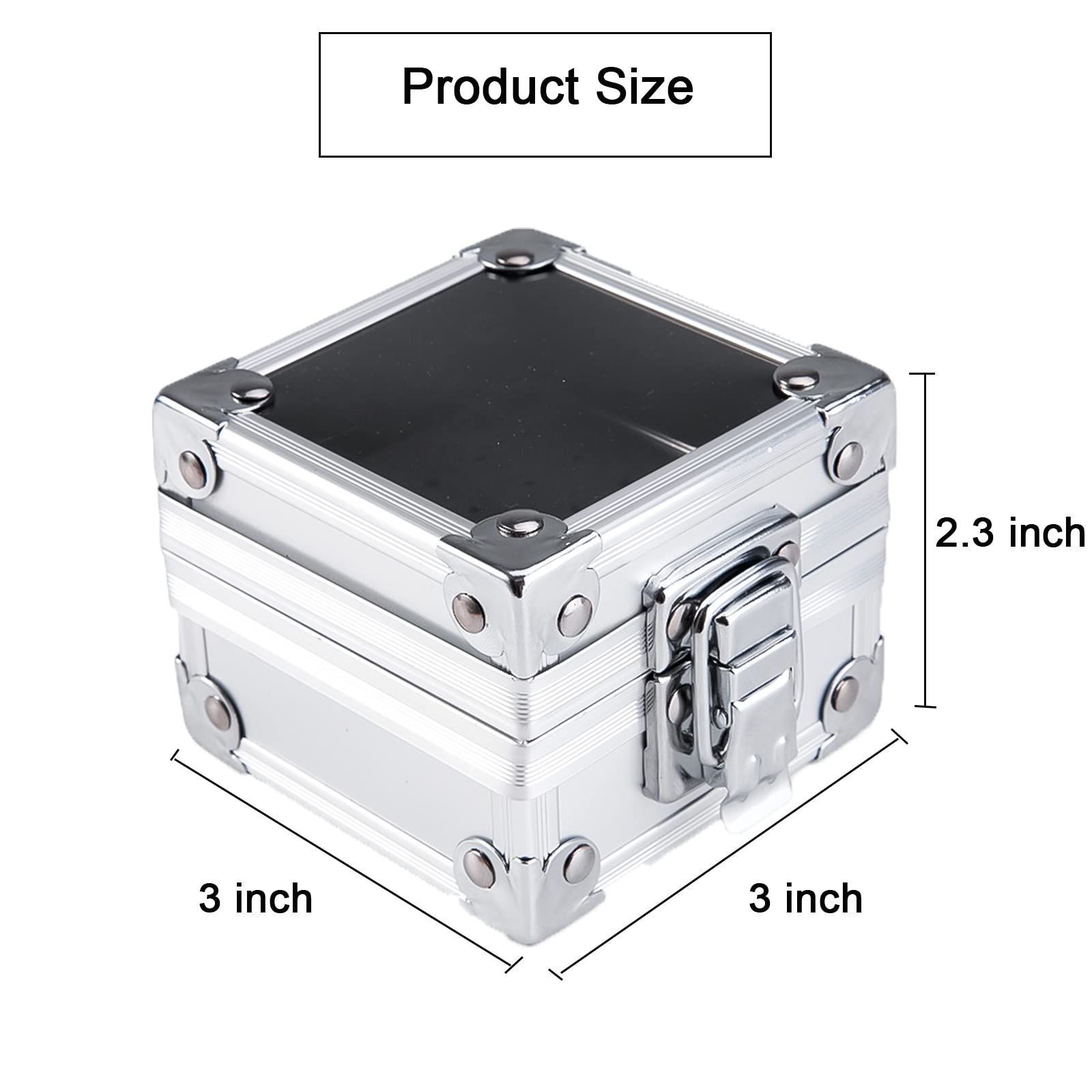 LXIANGN 25-Slot Aluminum Nail Drill Bit Holder Storage Box - Professional Efile Nail Bits Organizer & Display Case for Nail Art (Silver) - Perfect for Salon, Home Manicure & Nail Technician Storage