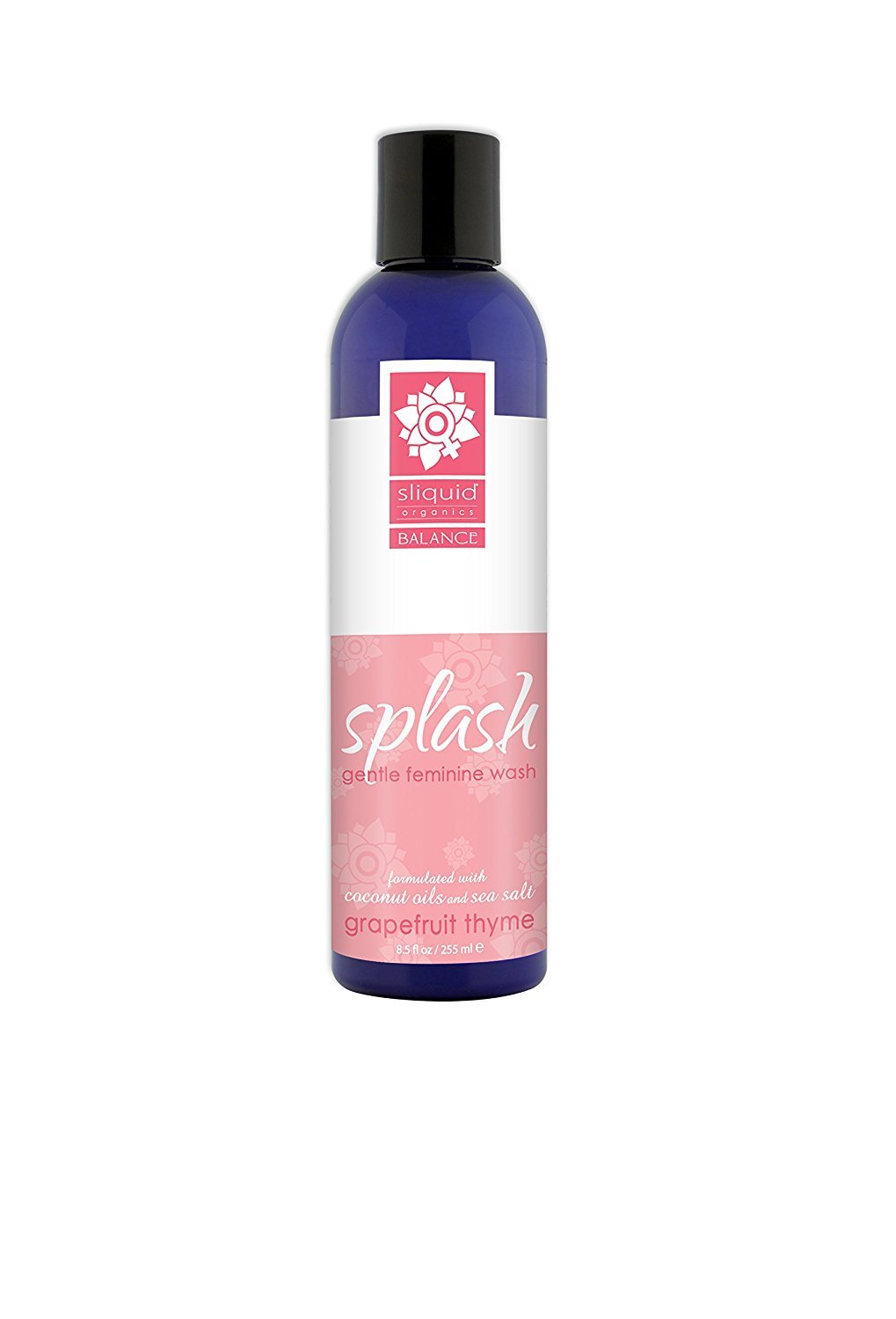 Sliquid Splash Grapefruit Thyme Feminine Wash - 8.5oz pH Balanced Intimate Cleanser for Women | Gentle & Natural Formula for Daily Hygiene & Freshness | Perfect for Sensitive Skin Care Routine