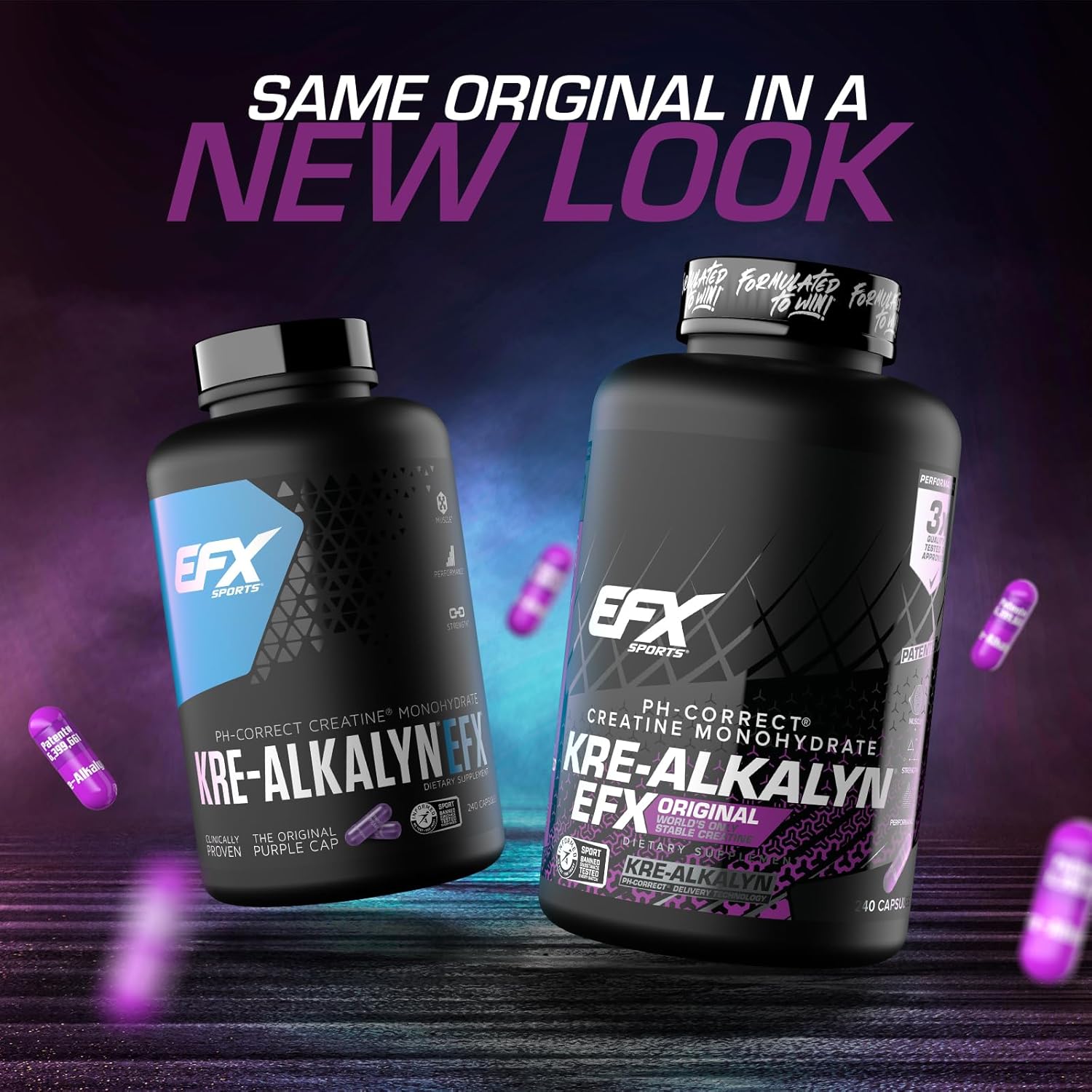 EFX Sports Kre Alkalyn EFX - 120 Capsules | Creatine Supplement for Muscle Growth, Strength & Performance | Pre-Workout & Post-Workout Recovery