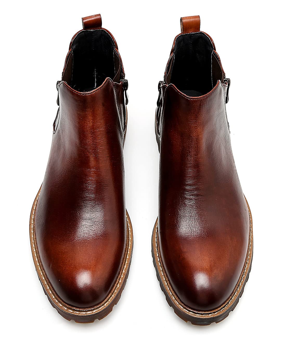 Santimon Men's Chelsea Boots - Stylish Zipper Dress Boots for Formal & Casual Wear | Comfortable Ankle Boots for Office, Parties & Everyday Outfits