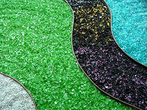 Premium Teal Landscape Glass Crystals - 50 lbs Bulk for Garden Decor, Aquariums & Vase Fillers - Large Decorative Glass Pebbles for Landscaping, Zen Gardens & DIY Crafts