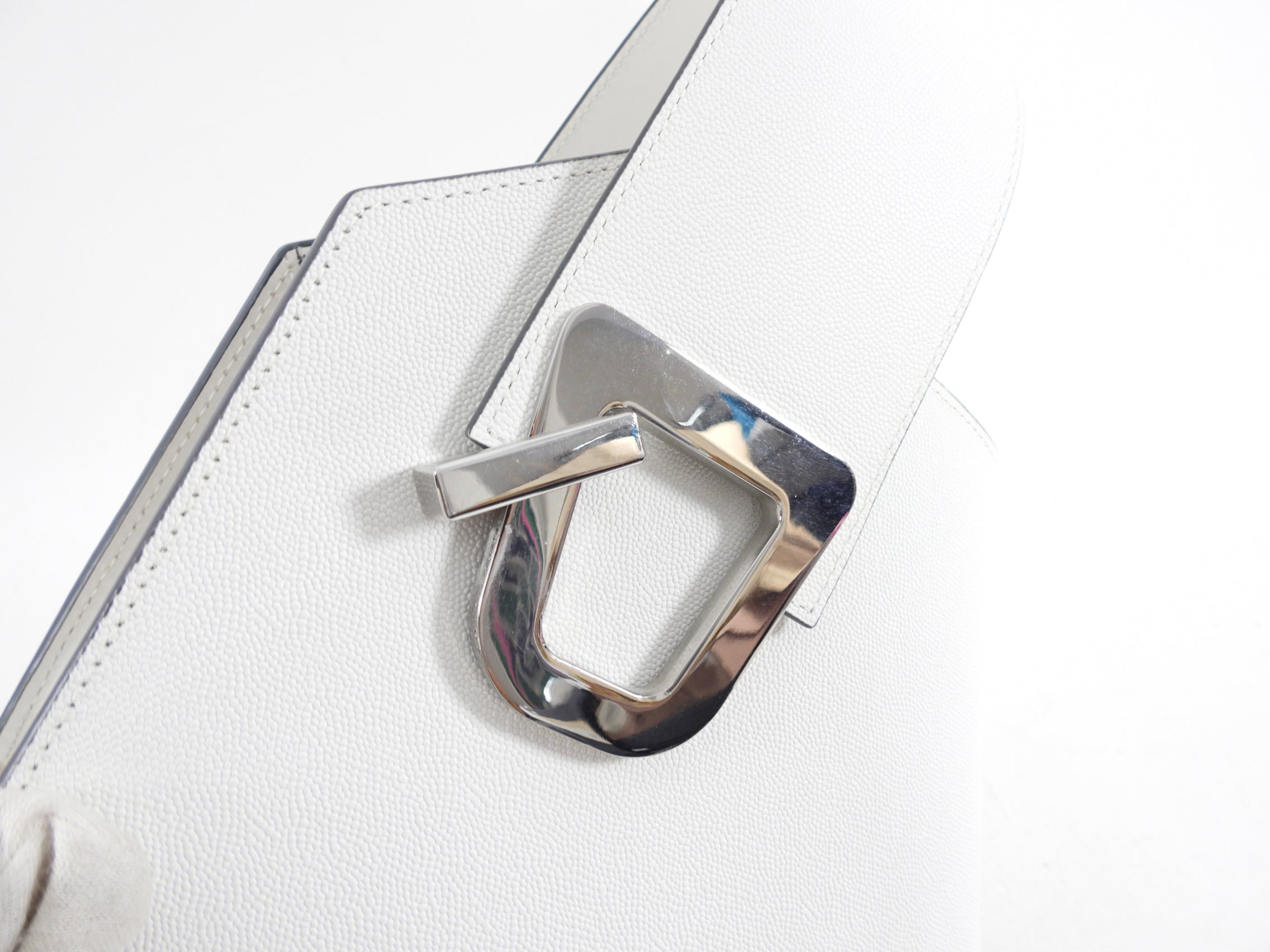 Danse Lente Johnny Bag - Premium White Leather Shoulder Bag for Women | Fashion Crossbody Purse for Work, Travel & Everyday Use