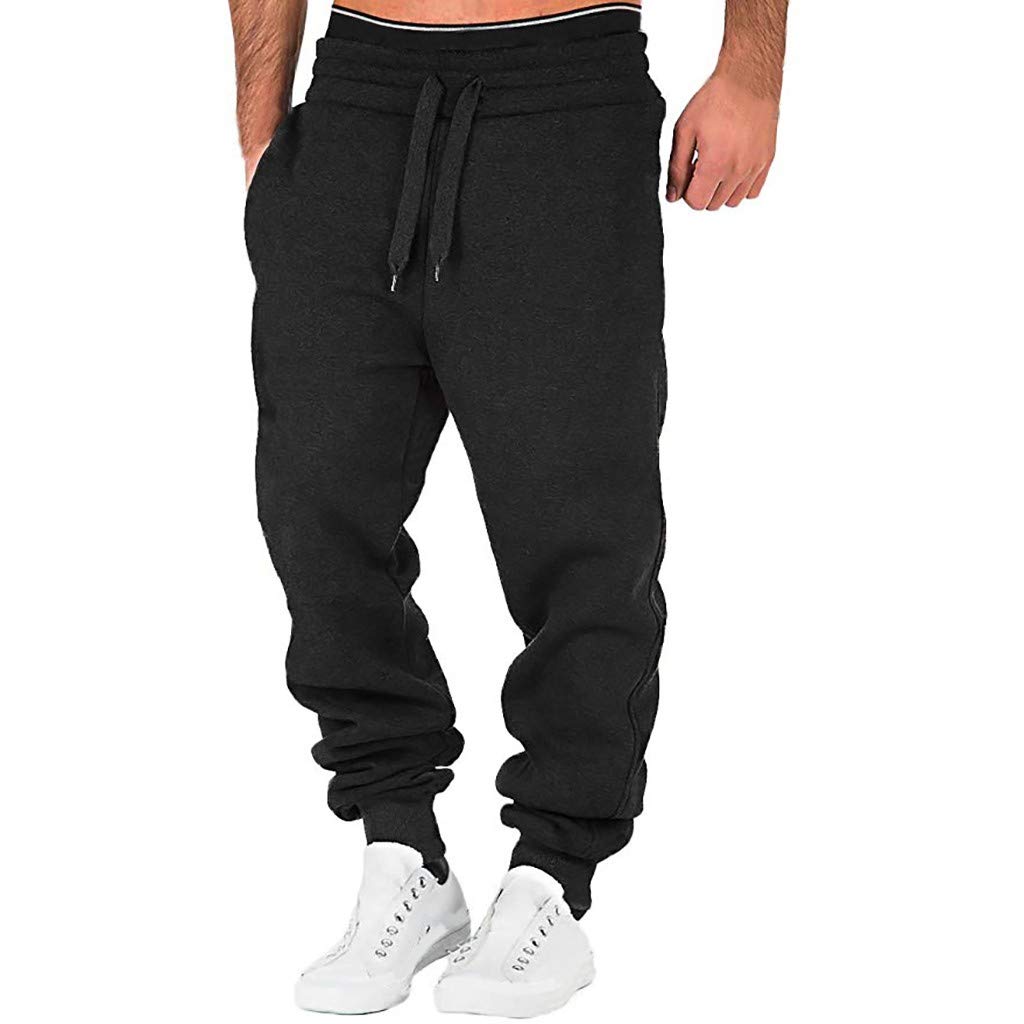 Stylish Men's Casual Printed Pocket Pants - Comfortable Work & Sport Trousers with Splicing Design - Perfect for Office, Gym & Outdoor Activities