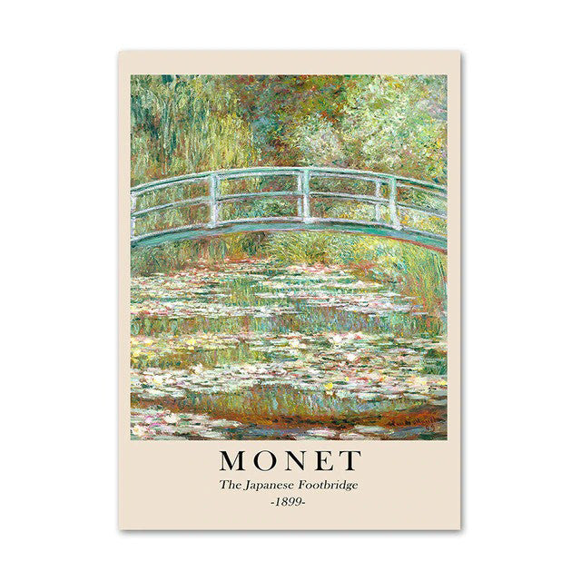 Monet Scenery Art Canvas Posters - Impressionist Wall Decor for Living Room, Bedroom & Office - High Quality Printed Canvas Artwork