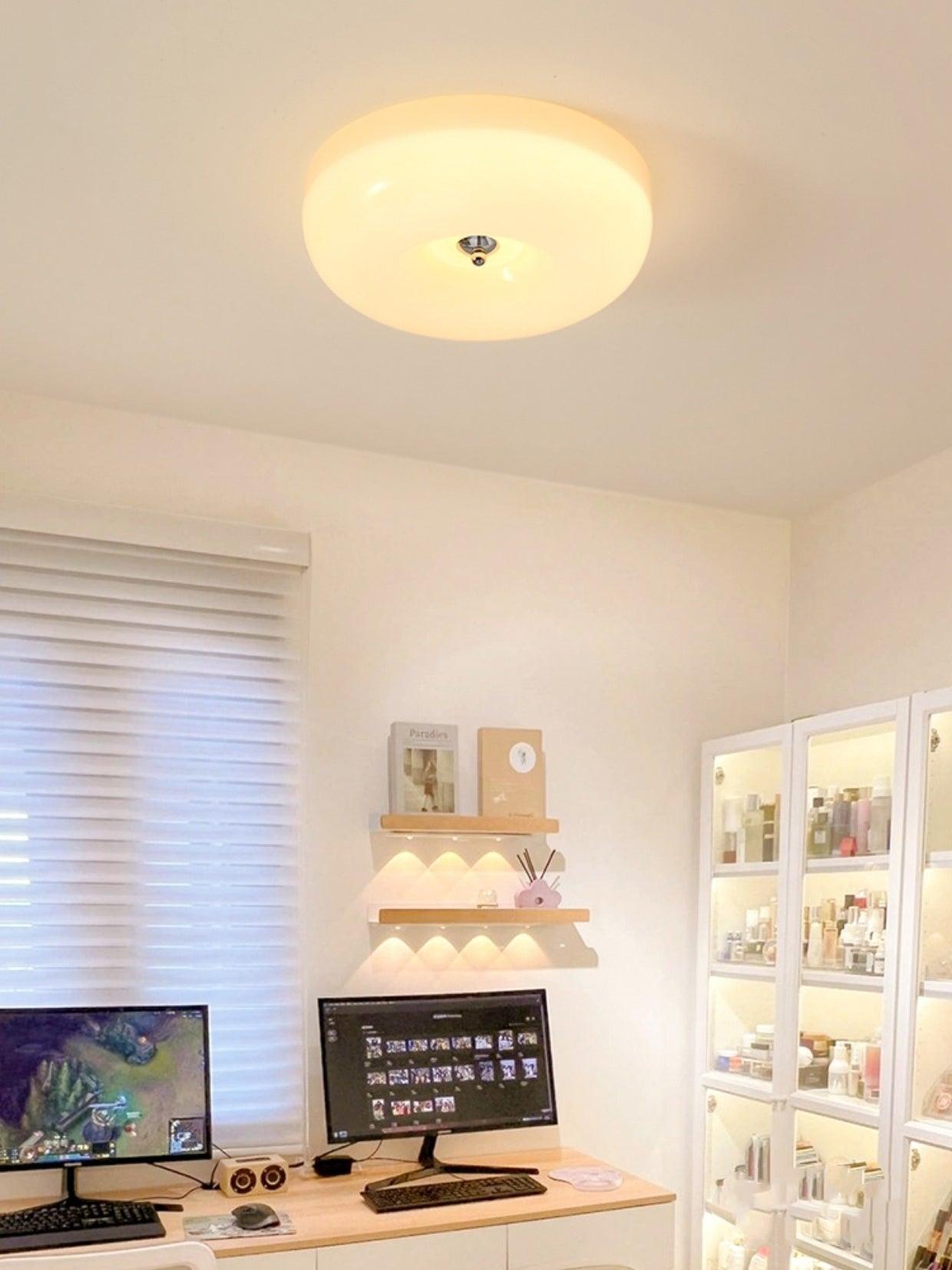 Cream Pudding Ceiling Light Fixture - Modern LED Bedroom Lighting for Living Room, Dining Room, Nursery & Home Decor