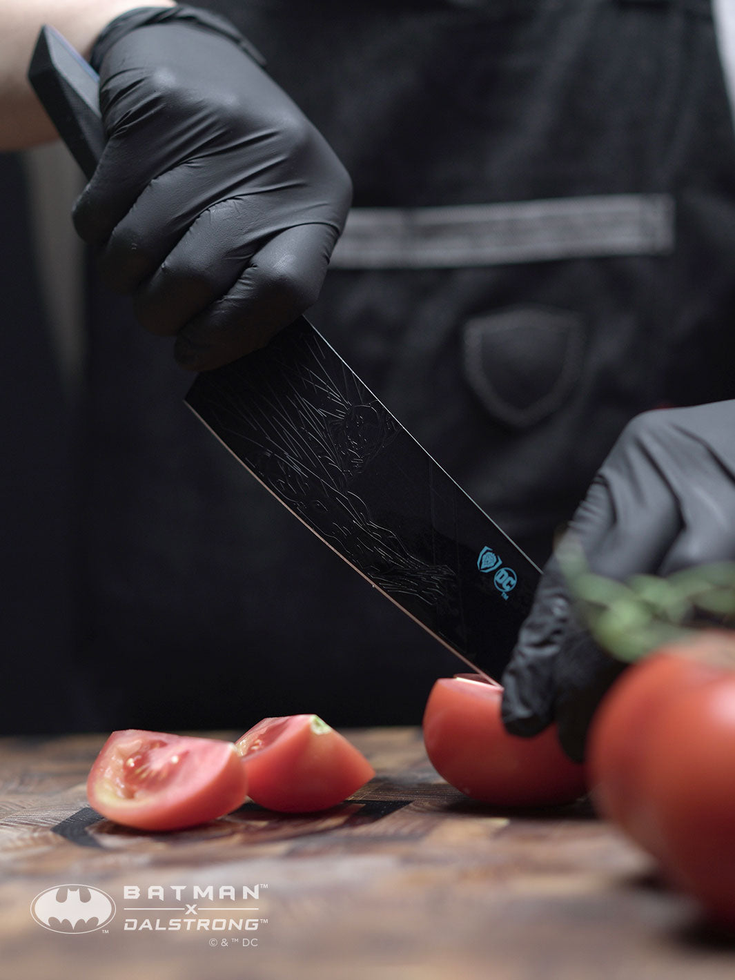 Dalstrong Batman Shadow Black Edition 8-Inch Chef's Knife - High Carbon German Steel Kitchen Knife for Professional Chefs & Home Cooking - Perfect for Slicing, Dicing & Chopping Vegetables, Meat & Herbs