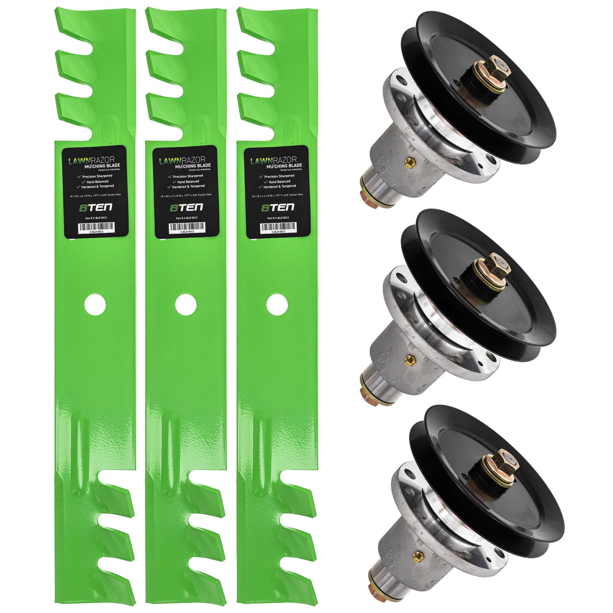 8TEN Spindle Toothed Blade Kit for Exmark 52