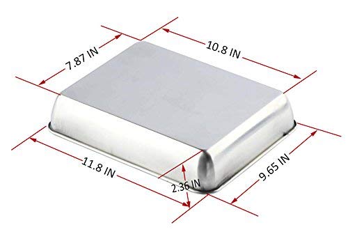 Heavy Duty Stainless Steel Baking Sheet Pan Set - Cookie Sheet, Jelly Roll Pan, Toaster Oven Pan & Grill Pan with Deep Edge & Mirror Finish | Dishwasher Safe for Baking, Roasting & BBQ | Perfect for Home, Restaurant & Commercial Kitchen Use
