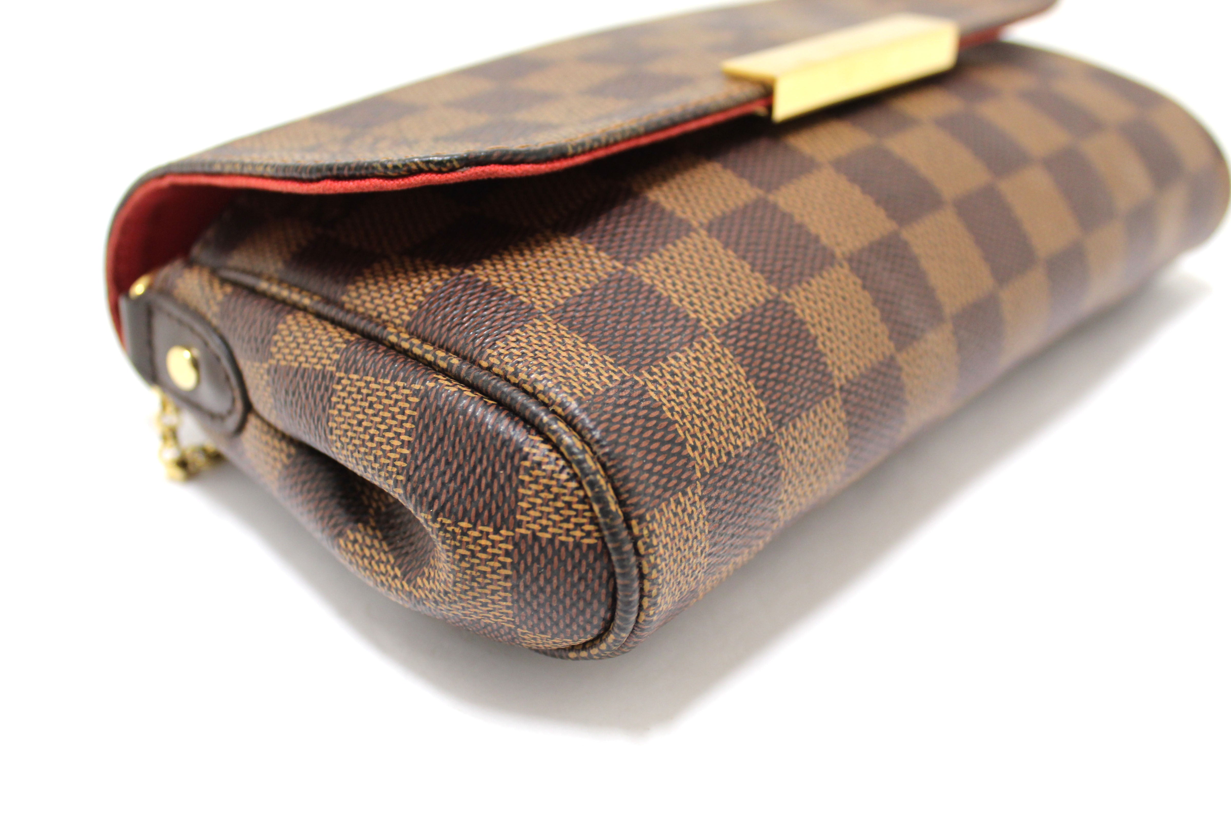 Authentic Louis Vuitton Damier Ebene Favorite PM Crossbody Bag - Stylish & Luxurious Women's Shoulder Purse for Work, Travel & Everyday Use