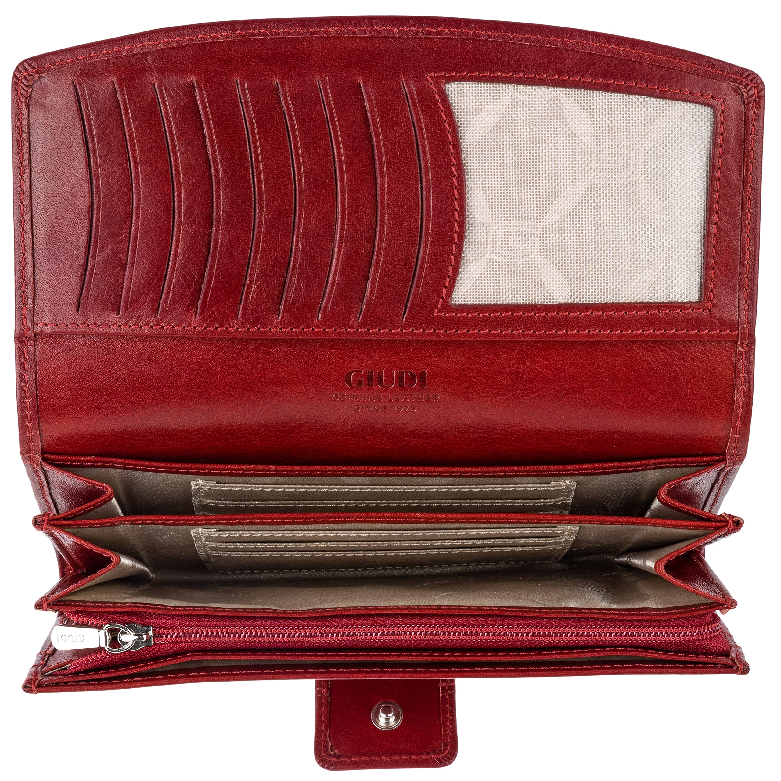 Giudi Deluxe Women's Wallet - Genuine Italian Leather Luxury Clutch Purse with Extra Capacity - Elegant & Comfortable Ladies Handbag - Perfect Gift for Women - Ideal for Work, Travel & Special Occasions