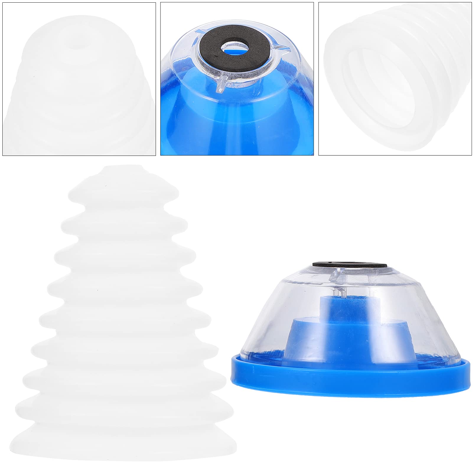 6-Piece Shockproof Drill Cover Set with Gaskets - Universal Fit for Electric Hammer Drills & Power Tools - Perfect for Construction, DIY Projects & Workshop Safety (White)