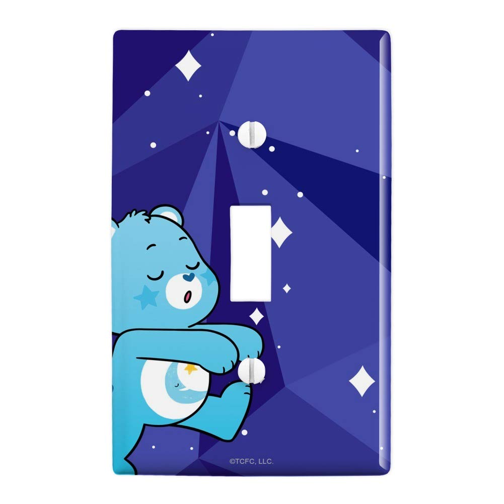 Care Bears Grumpy Bear Night Light Switch Plate Cover - Plastic Wall Decor for Kids' Bedroom & Nursery - Cute Bedtime Lighting Accessory