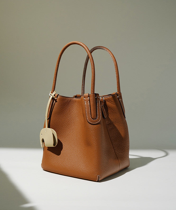 Mini Leather Bucket Bag for Women - Stylish Crossbody Purse with Adjustable Strap - Perfect for Travel, Shopping & Everyday Use