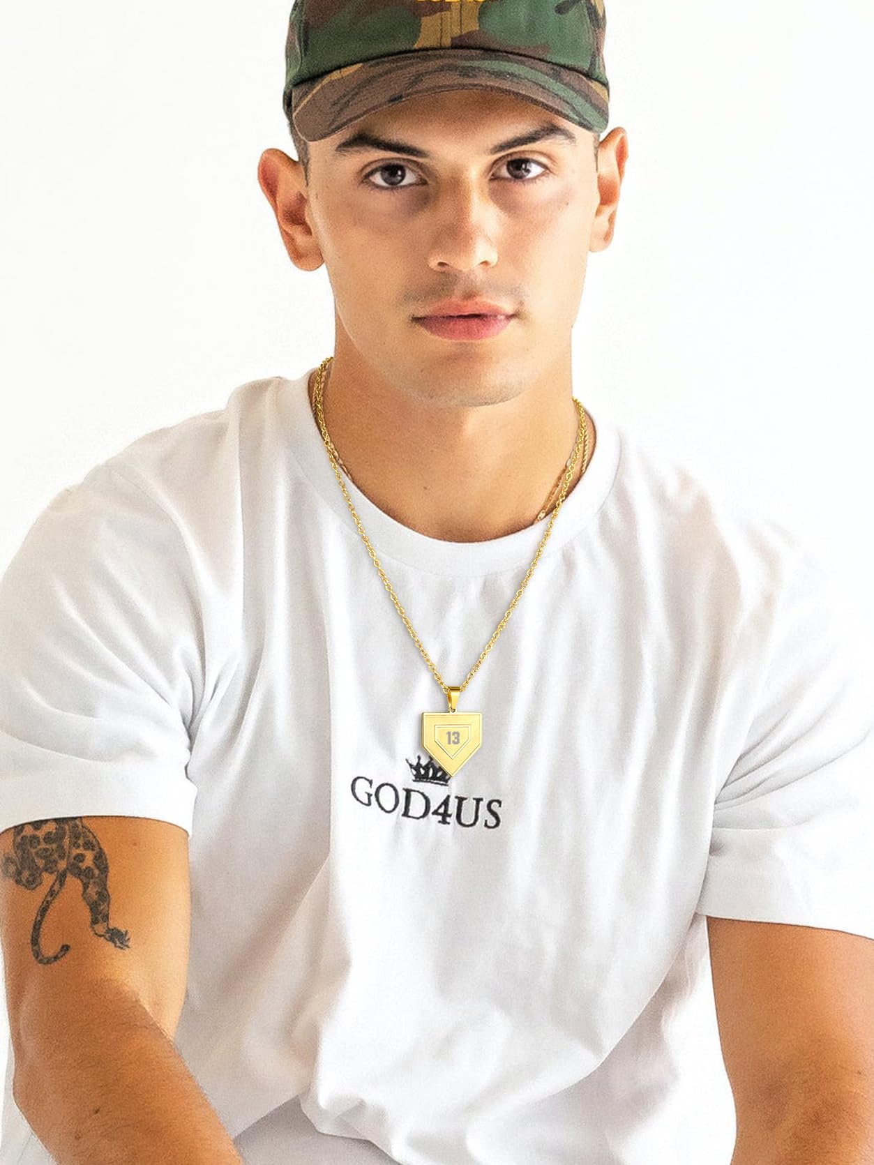 GOLDCHIC Stainless Steel Sports Necklace for Men & Teens - Football Baseball Basketball Soccer Softball Jewelry with Durable Chain | Athlete Gift for Players & Sports Fans | Perfect for Games, Training & Everyday Wear