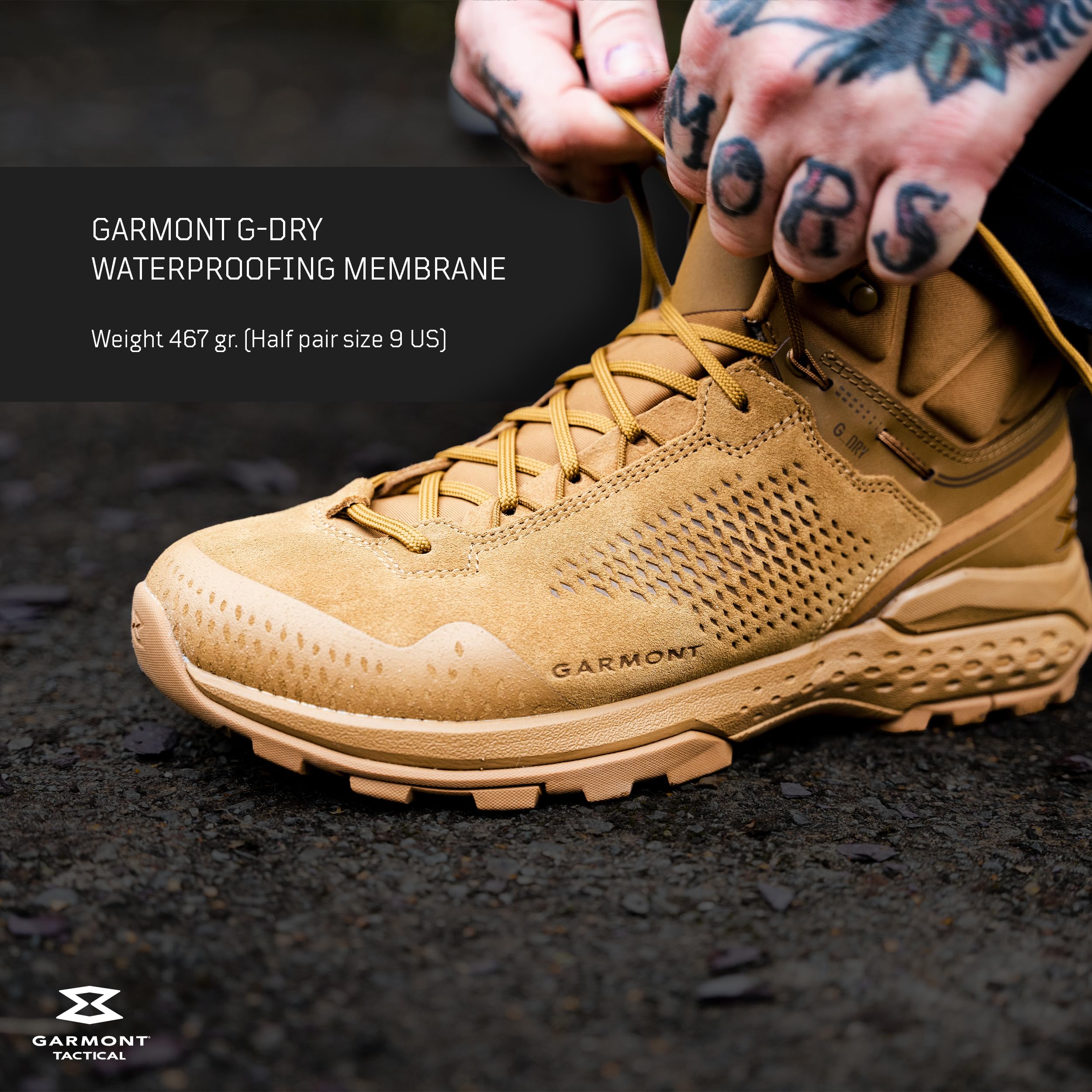 GARMONT TACTICAL T4 Groove G-DRY Waterproof Military & Law Enforcement Boots for Men & Women - Suede Leather Mid Hiking Shoes with Cushioning - Ideal for Tactical Operations, Outdoor Adventures & Daily Wear