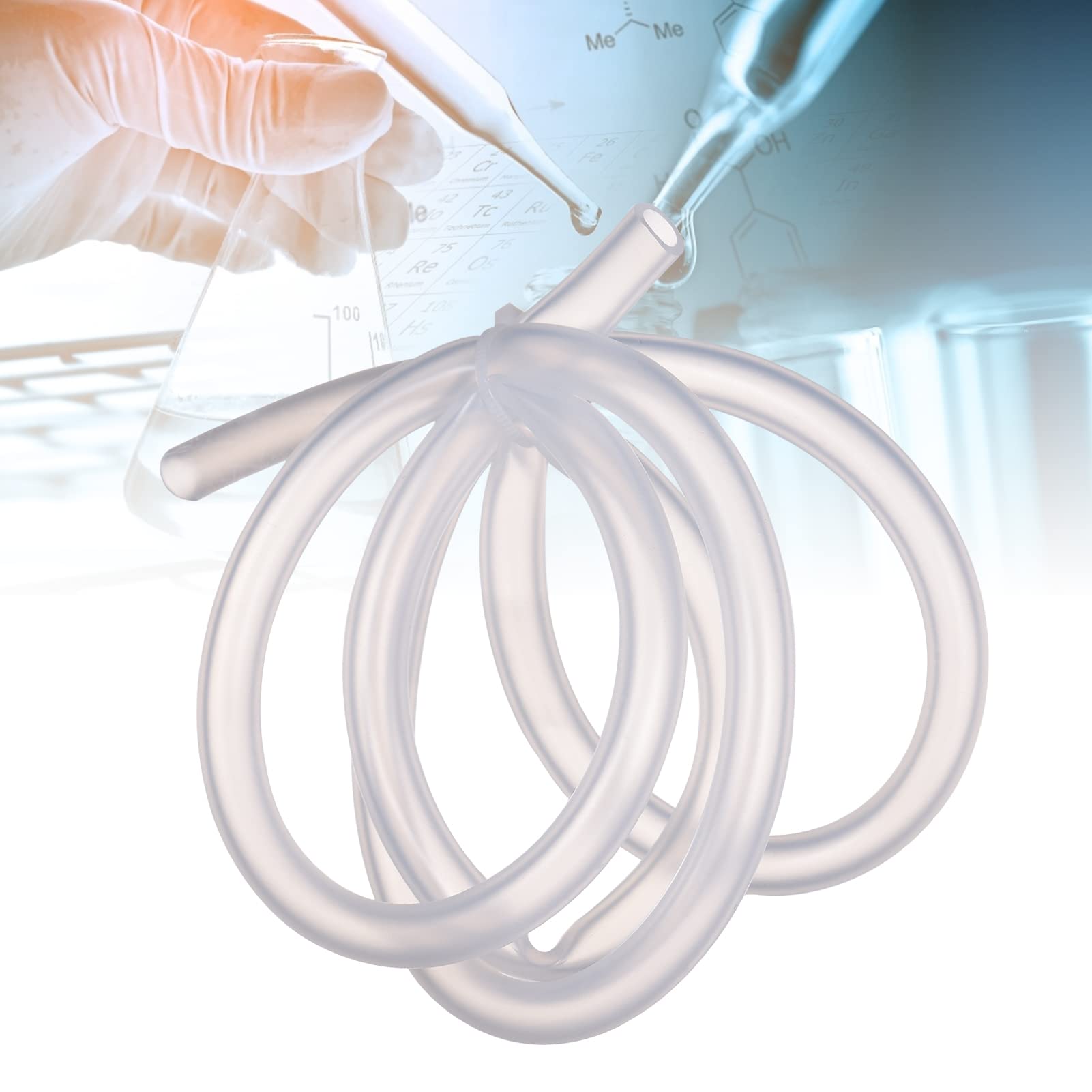 Food Grade Silicone Tubing - 6.4mm ID Peristaltic Pump Hose, Flexible Rubber Tube for Home Brewing Beer, Aquarium Air Pump, Liquid Transfer | Durable & Safe for Beverage, Medical & Lab Use