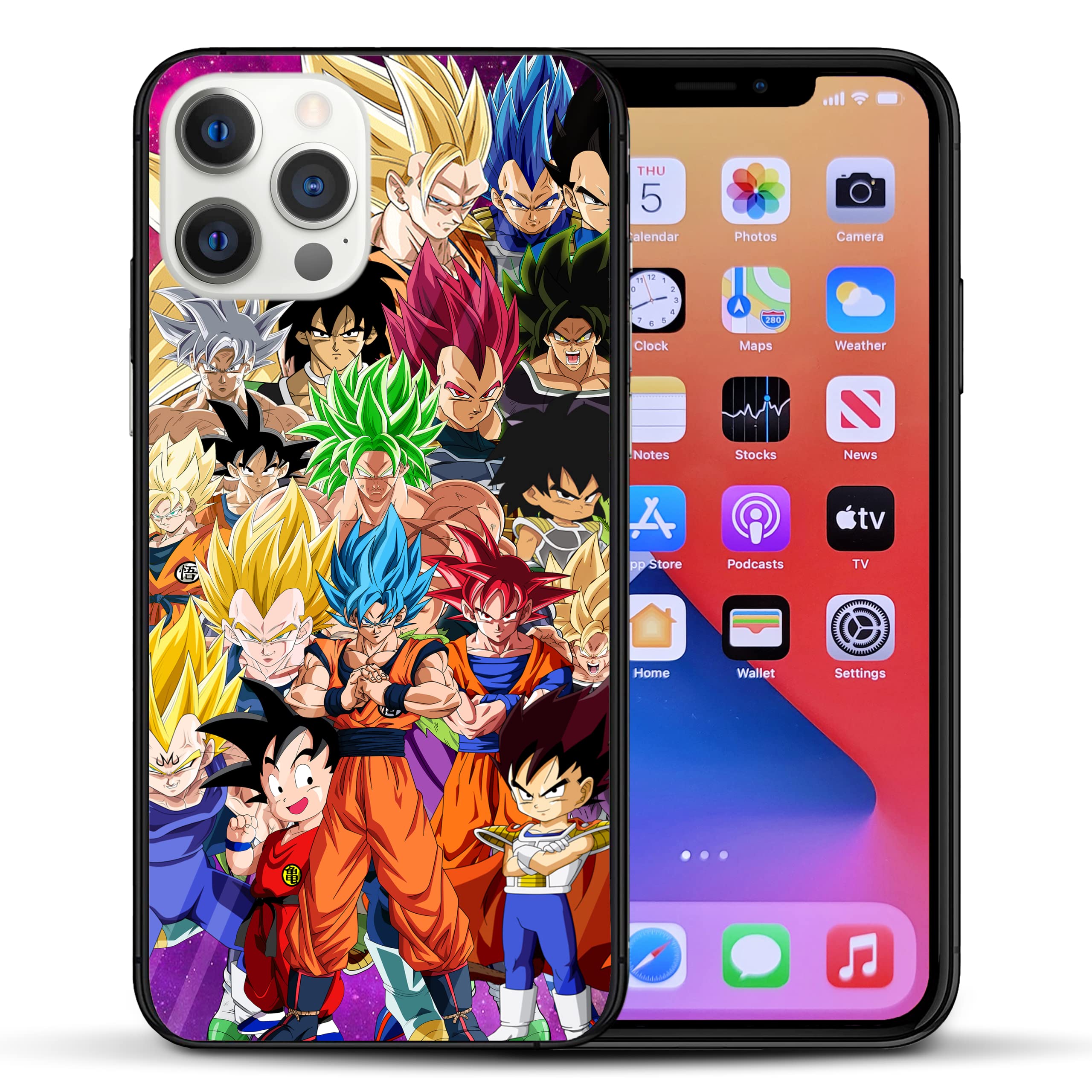 Premium MIM UK Tempered Glass iPhone Case Cover - Shatterproof & Scratch-Resistant Protection for iPhone 13/12/11/X/8/7 (3 Legends Design) - Perfect for Daily Use, Travel & Outdoor Activities