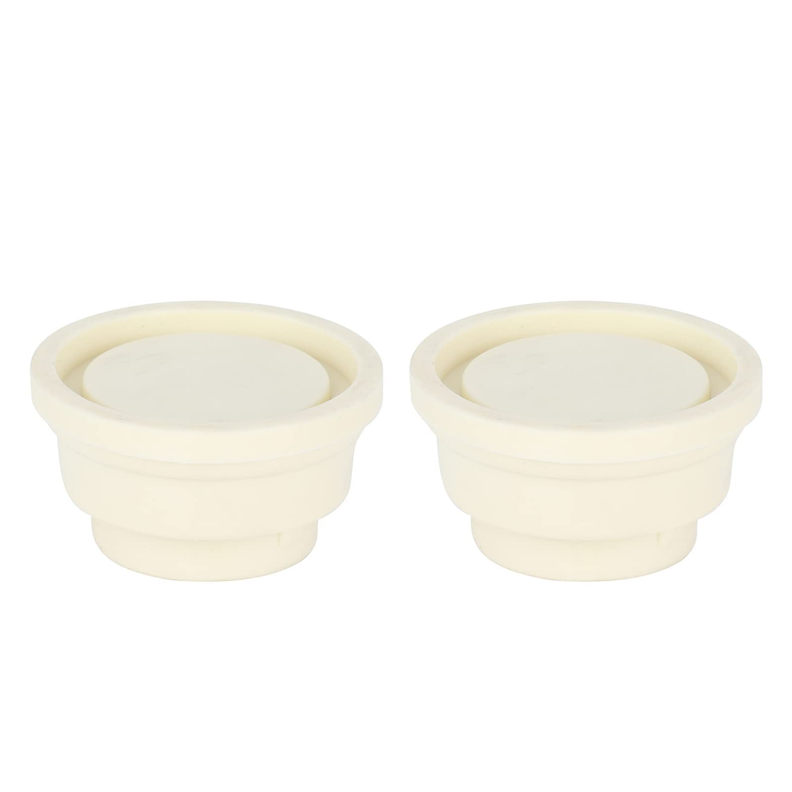 Pool Ladder Rubber Bumpers - 2 Pack Durable Rubber Stoppers for Swimming Pool Ladders | White Non-Slip Protection Pads | Perfect for Inground/Above Ground Pools, Hot Tubs & Spas