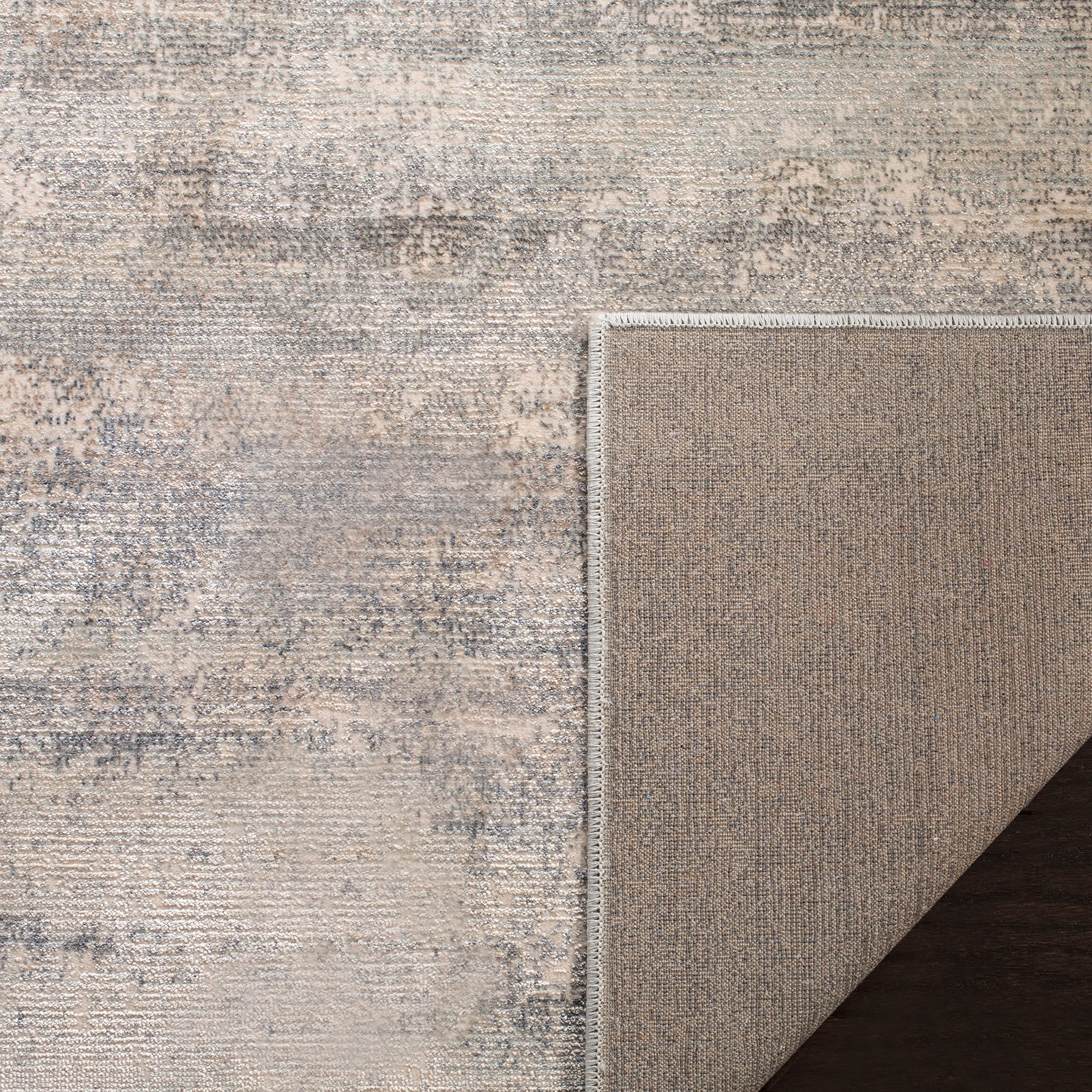 SAFAVIEH Noble Collection 8' x 10' Light Blue & Ivory Distressed Viscose Area Rug - Soft Bohemian Chic Living Room Rug, Bedroom Carpet for High Traffic Areas - Perfect for Home Decor, Office & Dorm Room (NBL632-7680)