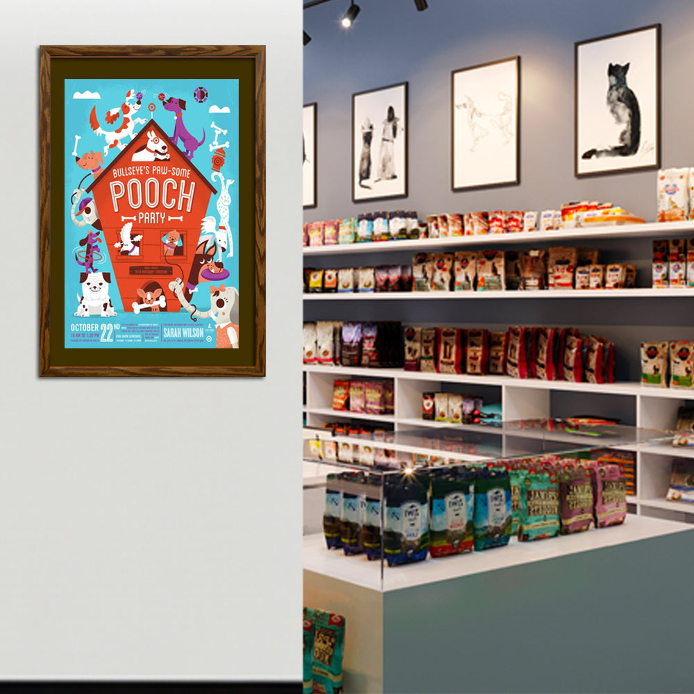 Premium 24x48 Designer Wood Snap Frames for Posters - 3 Wide Matboard Included - Perfect for Art Galleries, Home Decor & Office Displays
