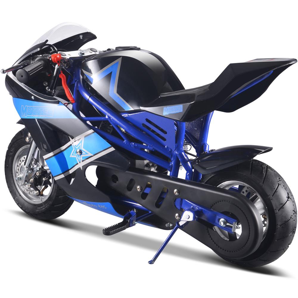 49cc 2 Stroke Premium Gas Powered Pocket Bike - High Performance Mini Motorcycle for Adults & Teens - Perfect for Backyard Racing, Off-Road Trails & Commuting