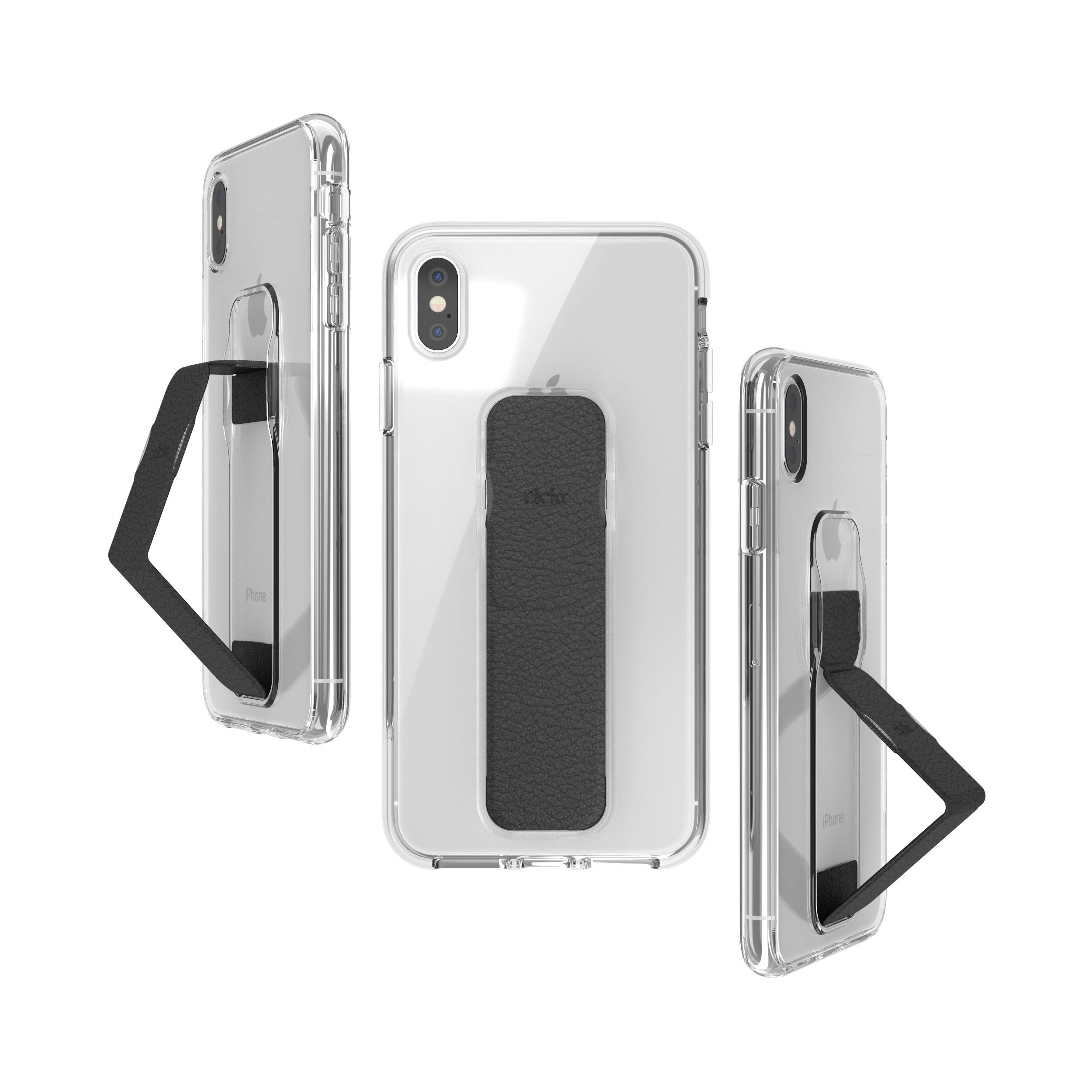 CLCKR iPhone Xs Max Case with Kickstand & Phone Grip Holder - Expandable Stand, Protective Cover (Black) | Perfect for Watching Videos, Gaming & Hands-Free Calls