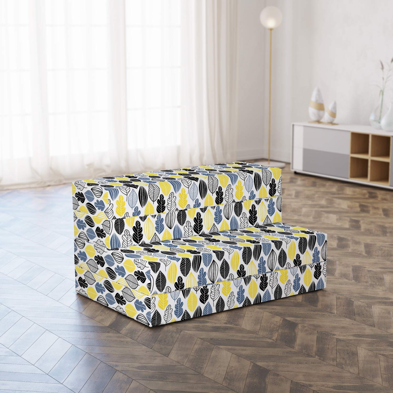 Ambesonne Autumn Foldable Mattress - Abstract Leaves Design, 74.8