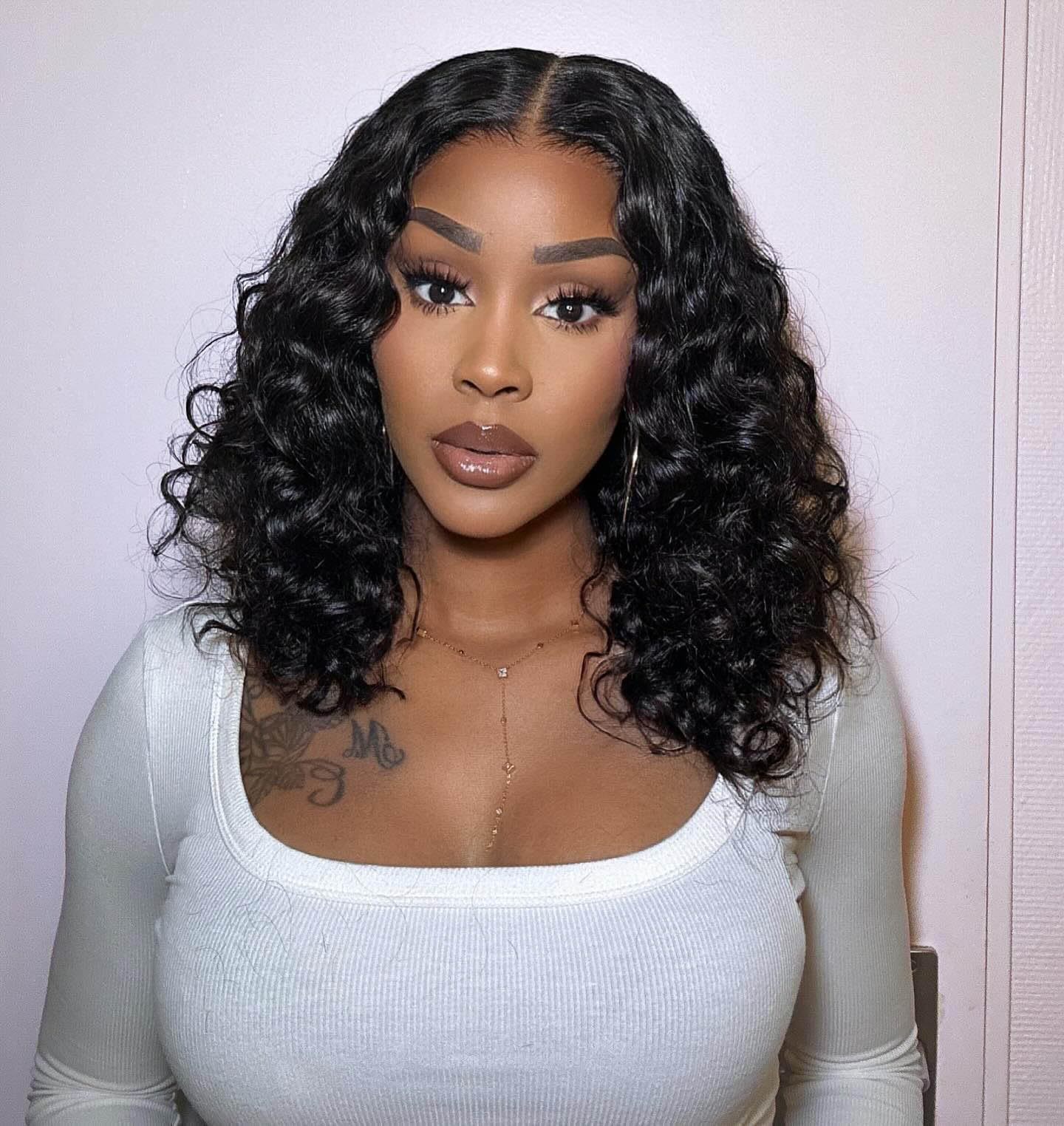 13x4 Deep Wave Lace Front Wigs Human Hair 180% Density | Pre Plucked HD Lace Curly Wigs for Black Women | Wet & Wavy Human Hair Frontal Wig with Baby Hair | Perfect for Daily Wear, Parties & Special Occasions