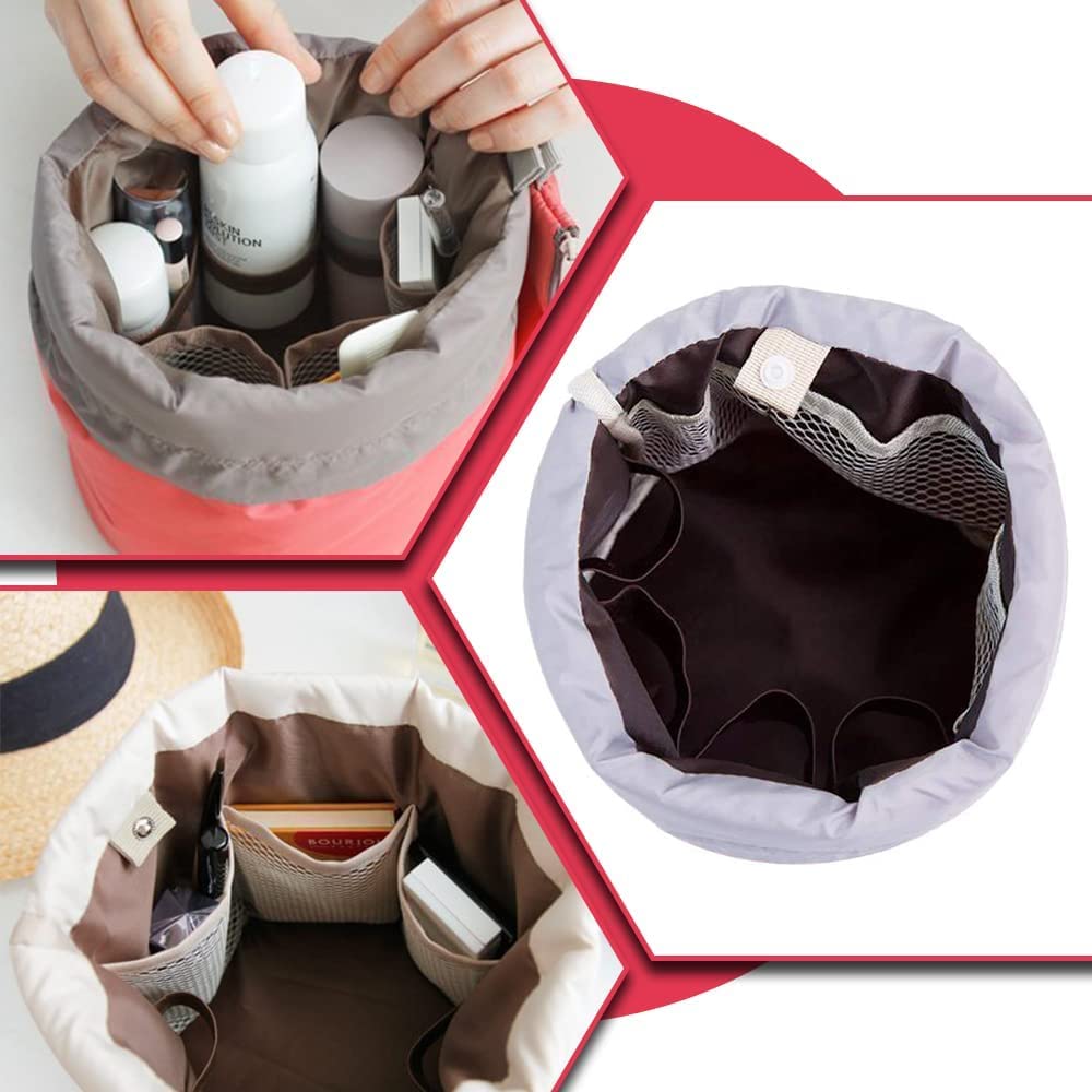 Emergity Women's Travel Makeup Bag - Portable Cosmetic Organizer Pouch for Toiletries & Beauty Essentials - Perfect for Vacation, Gym, and Daily Use (Multicolor)