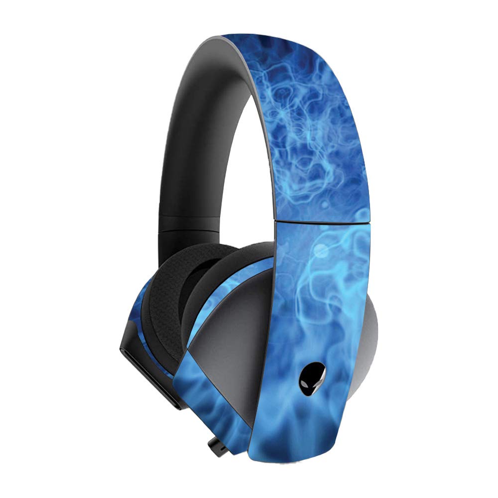 Alienware 7.1 Gaming Headset Skin - Blue Mystic Flames Vinyl Wrap | Protective & Durable Decal Cover | Easy to Apply & Remove | Made in USA | Perfect for Gamers & Streamers