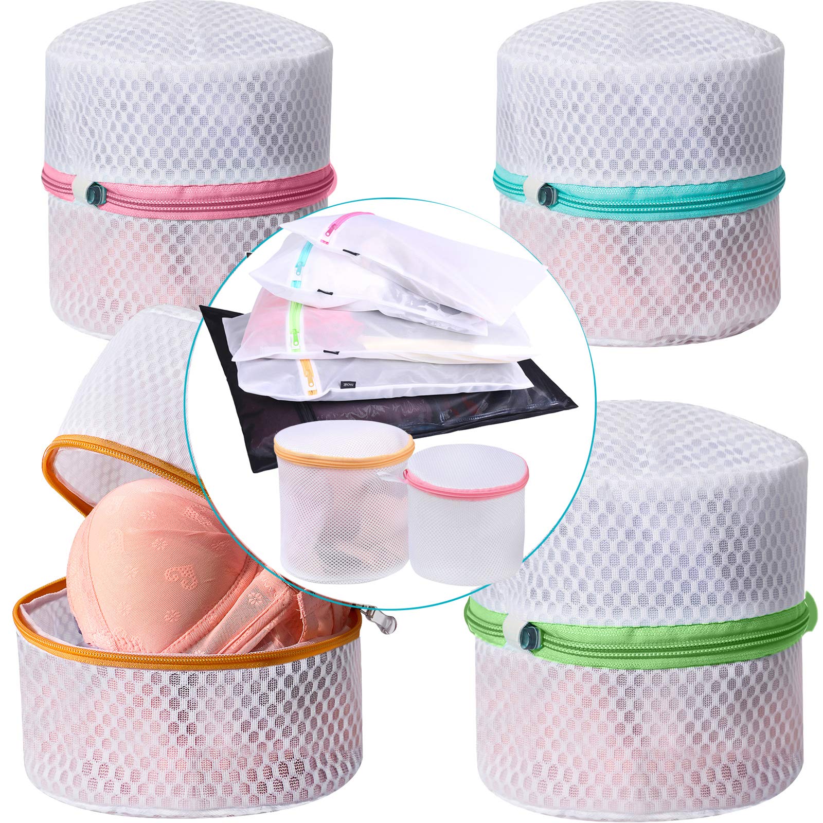 Bagail 11-Piece Mesh Laundry Bag Set - 5 Fine Mesh Bags, 4 Honeycomb Bra Wash Bags & 2 Air Mesh Bra Wash Bags for Delicates, Lingerie, Socks & Travel - Gentle Protection for Bras, Underwear & Baby Clothes