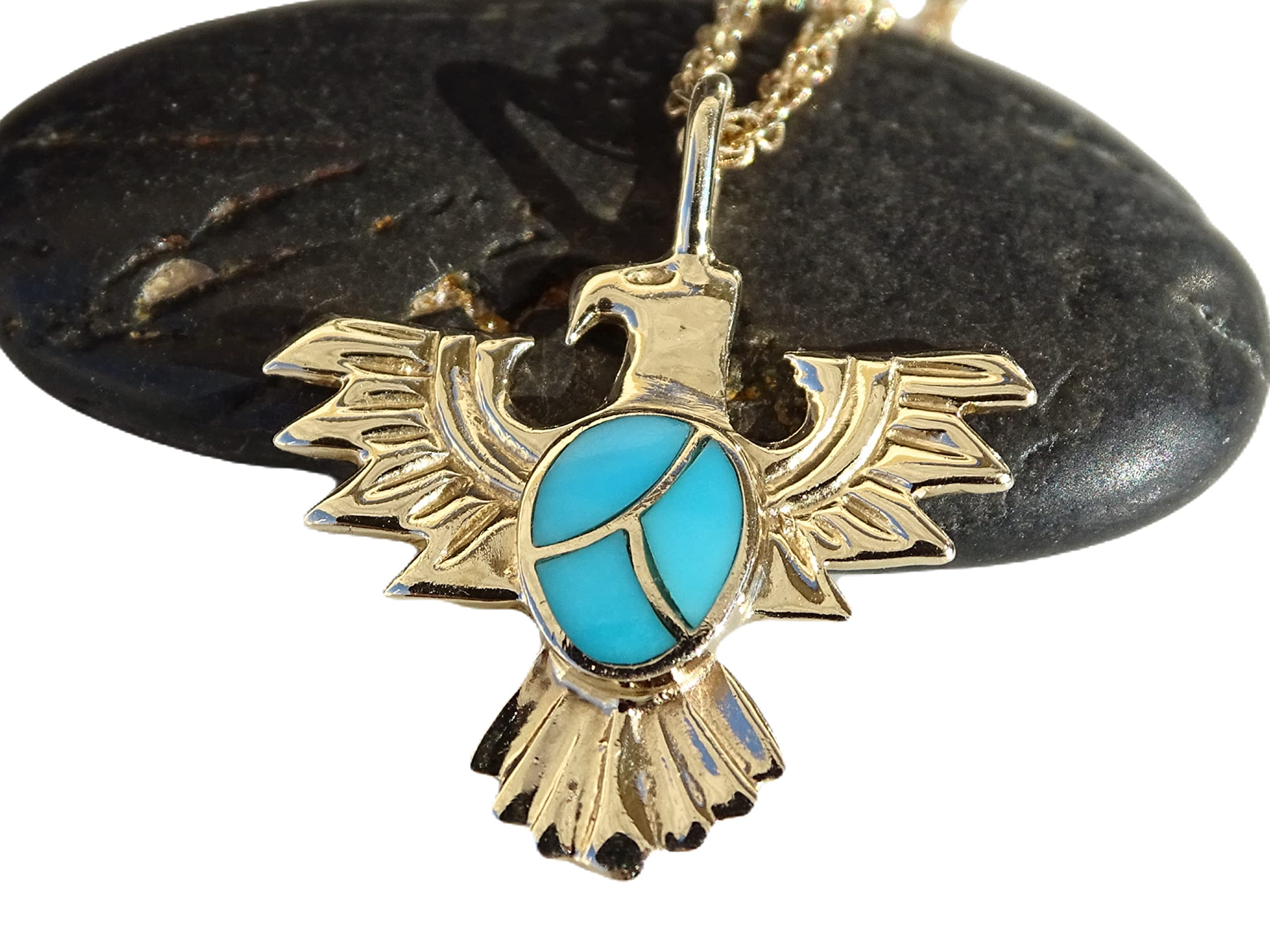 Dainty Thunderbird Pendant Necklace - Small Gold Charm Jewelry, Native American Style Good Luck Talisman - Unique Anniversary Gift for Women, Perfect for Special Occasions & Everyday Wear
