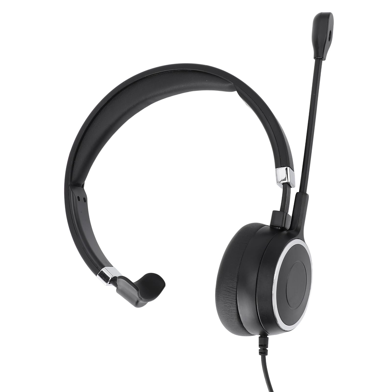 Noise Cancelling Monaural USB Wired Computer Headset with Microphone - USB/3.5mm/USB-C Compatible for Office Calls, Gaming & Remote Work