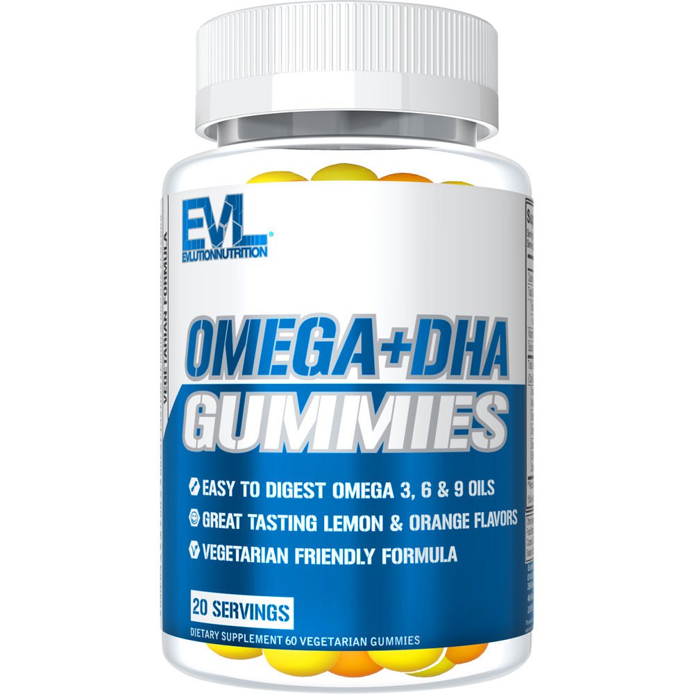 EVLUTION NUTRITION Omega 3 + DHA Gummies for Adults - 120 Count - Fish Oil Supplement with EPA & DHA for Heart, Brain & Joint Health - Delicious Mixed Berry Flavor - Perfect for Daily Wellness Routine & On-the-Go Nutrition