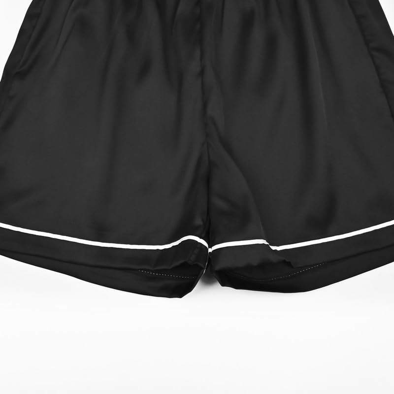 Jxstar Kids Satin Pajama Sets for Girls & Boys - Silk Button-Down Sleepwear for Summer & Lounge Wear - Perfect for Bedtime, Sleepovers & Relaxing at Home