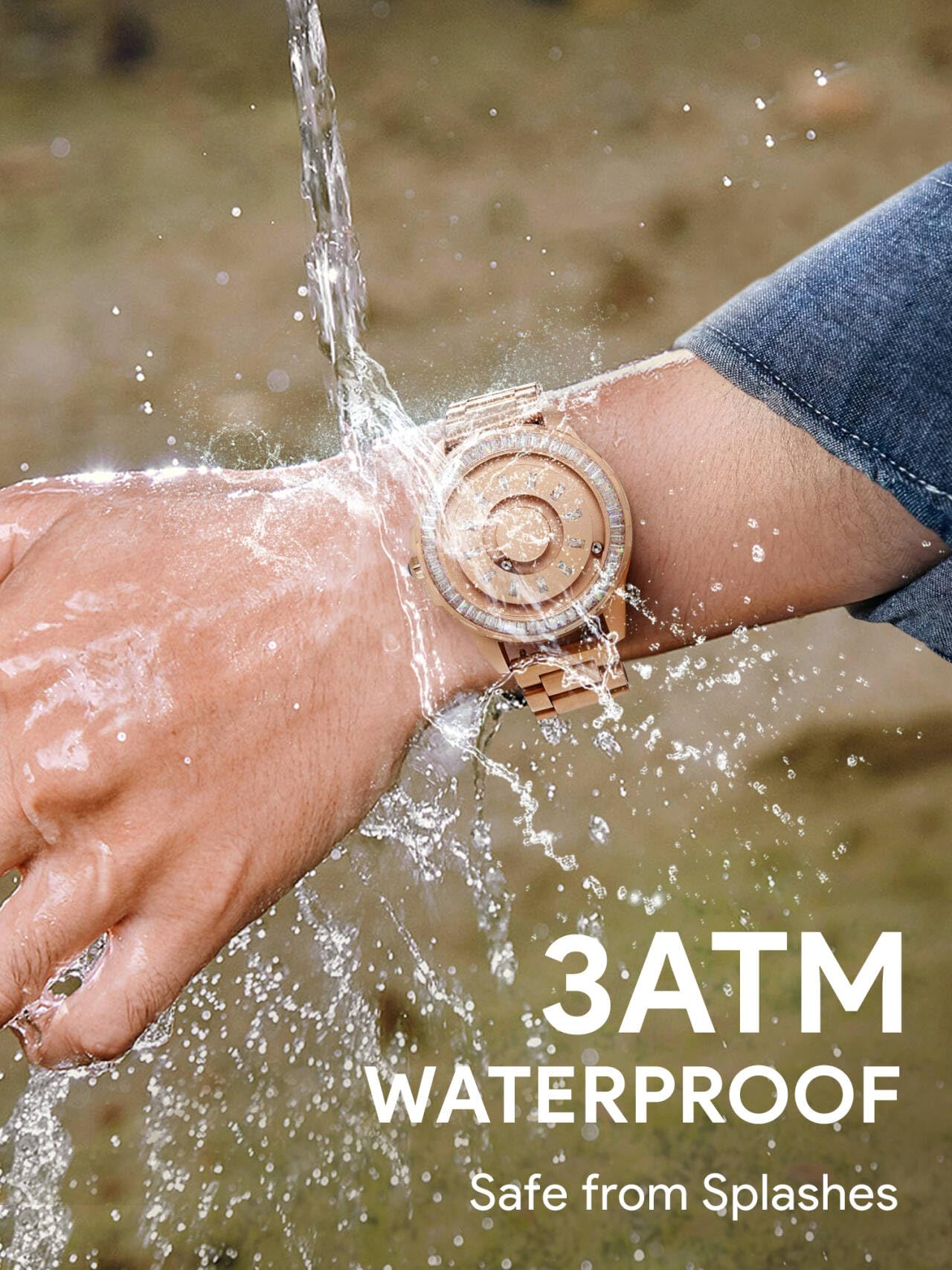 EUTOUR Men's Magnetic Minimalist Quartz Watch - 40mm Stainless Steel Bracelet Unisex Wristwatch for Business & Casual Wear | Water Resistant & Durable Design