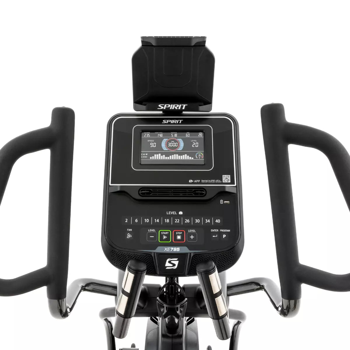 Spirit Fitness XE795 Light Commercial Elliptical Trainer - Low Impact Cardio Machine for Home & Gym Use - Perfect for Weight Loss & Full Body Workout