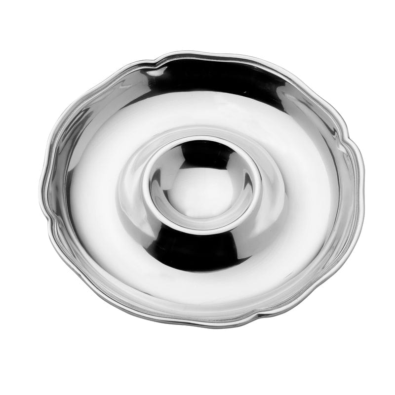 Queen Anne Round Chip and Dip Set - Elegant Serving Platter with Bowl for Parties, Entertaining & Snacks - Perfect for Dips, Salsa, Nuts & Appetizers