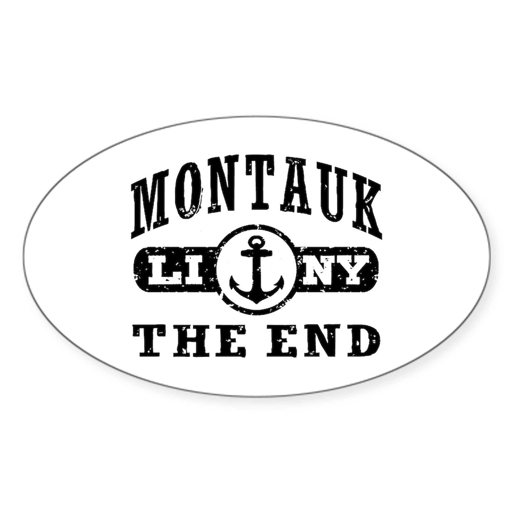 Montauk The End Oval Car Bumper Sticker - Waterproof Vinyl Decal for Cars, Trucks, Laptops - Perfect for Road Trips & Beach Adventures