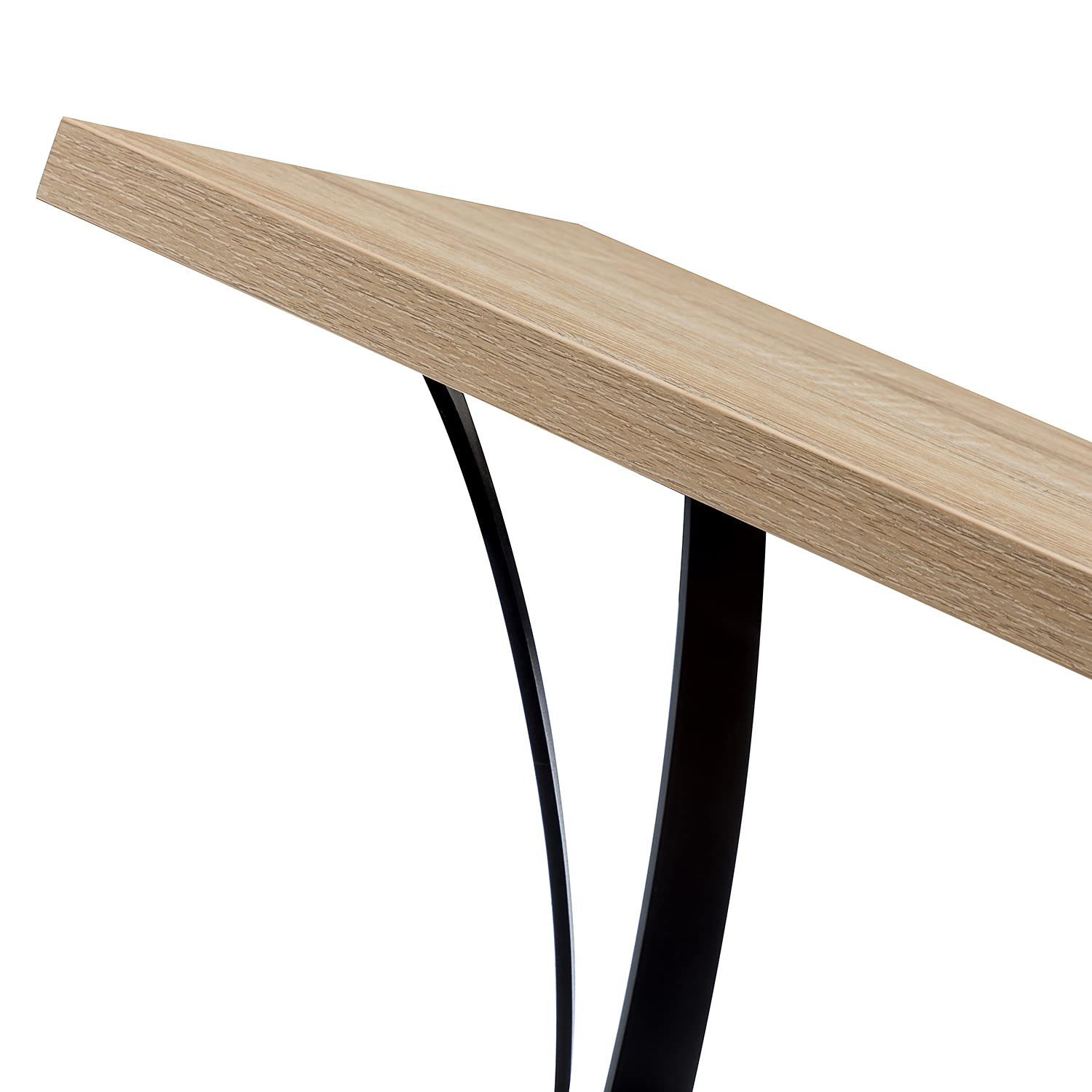 Modern Console Table with Geometric Metal Base - Slim Sofa Table for Behind Couch, Narrow Hallway Entryway Table - Perfect for Living Room, Foyer & Small Space Decor