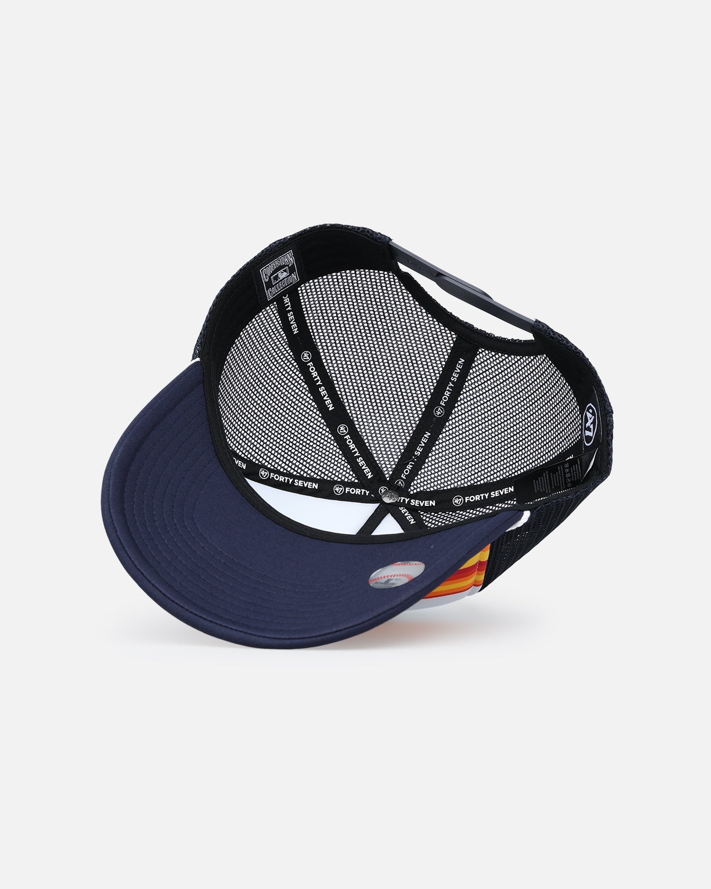 Houston Astros '47 Brand Navy Foam Trucker Snapback Hat - Official MLB Baseball Cap for Men & Women - Perfect for Games, Tailgating & Casual Wear