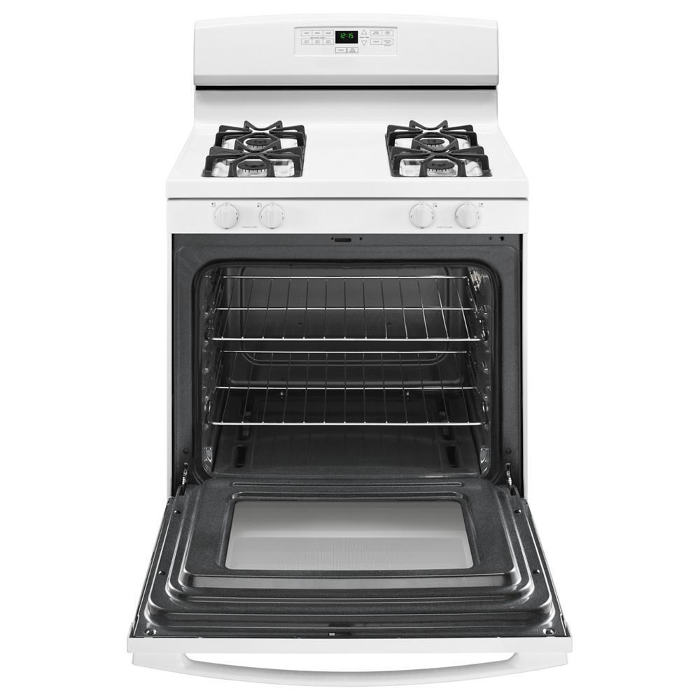 Amana AGR6303MMW 30 Inch Gas Range with Bake Assist Technology - Perfect for Baking, Roasting & Cooking Family Meals in Modern Kitchens