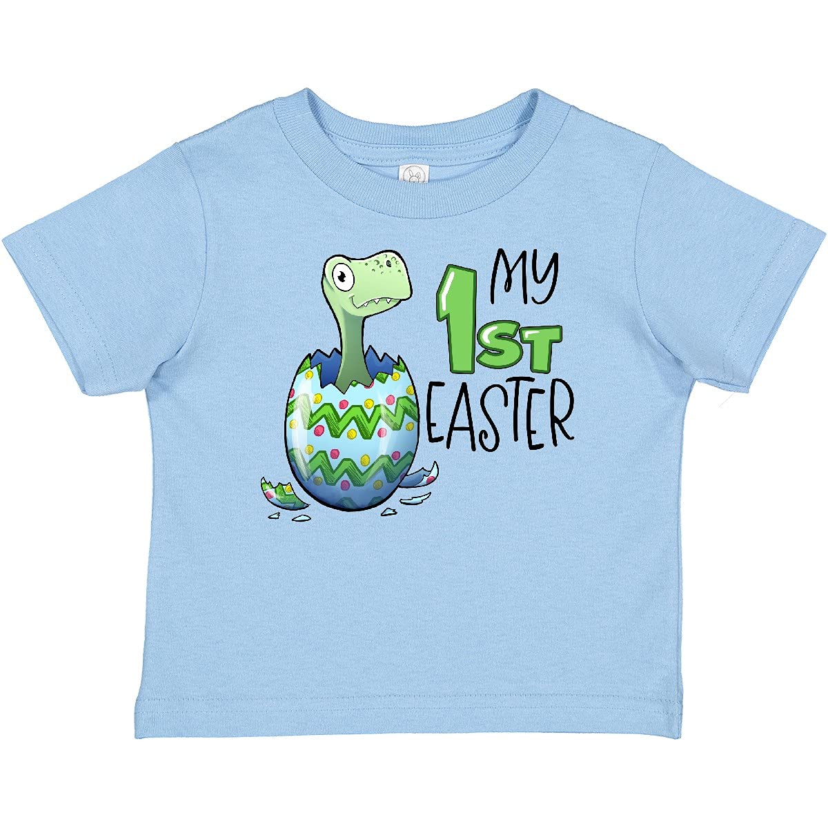 Inktastic My 1st Easter Dinosaur Hatching Egg Baby T-Shirt - Cute Easter Outfit for Boys & Girls - Perfect for Easter Sunday, Egg Hunts & Family Photos