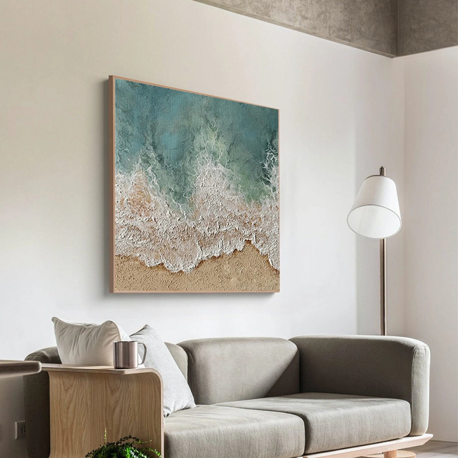 Ocean and Sky Painting #OS 247 - Stunning Coastal Wall Art for Beach House Decor & Living Room Aesthetic