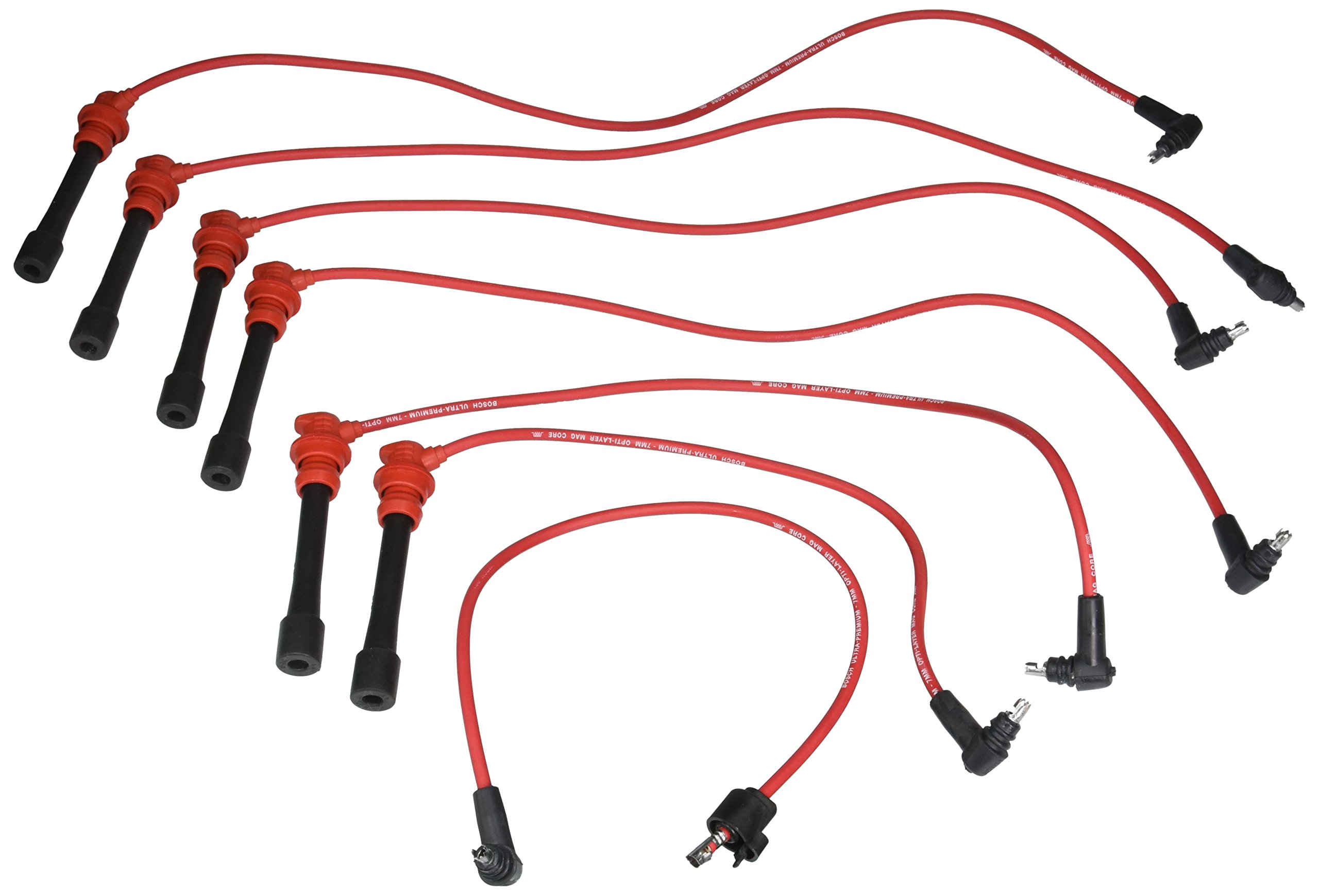 Bosch 09086 Premium Spark Plug Wire Set - High Performance Ignition Wires for Cars, Trucks & SUVs - Compatible with Most Vehicles - Ideal for Engine Tune-Ups & Performance Upgrades
