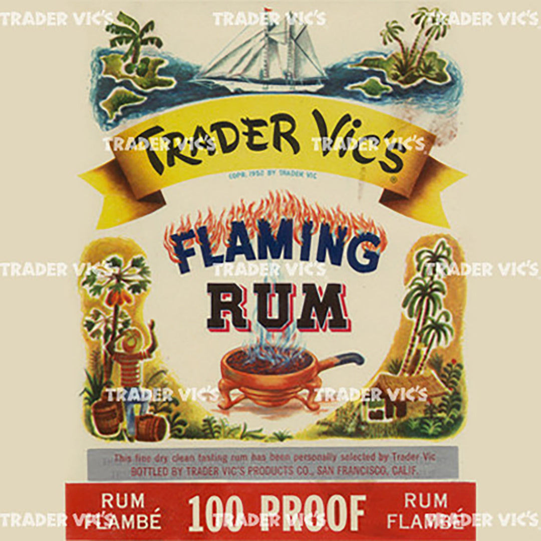 Premium Flaming Rum Label Print - Custom Alcohol Bottle Labels for Liquor & Spirits - Perfect for Bars, Parties & Home Brewing