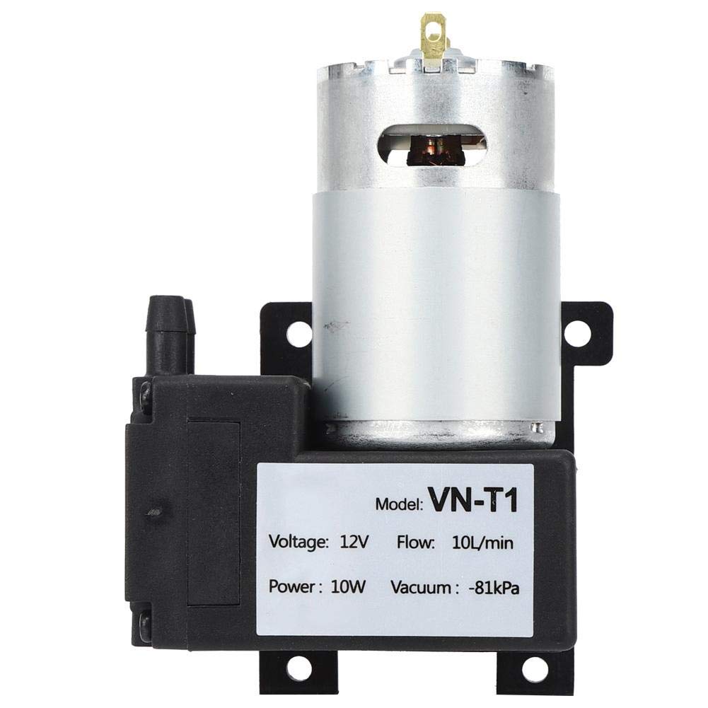 ViaGasaFamido Mini Vacuum Pump - Large Low-Noise Diaphragm Air Vacuum Pump, 81KPa Negative Pressure, 10L/min Flow Rate, DC12V Power - Perfect for Industrial, Medical, and Food Packaging Applications