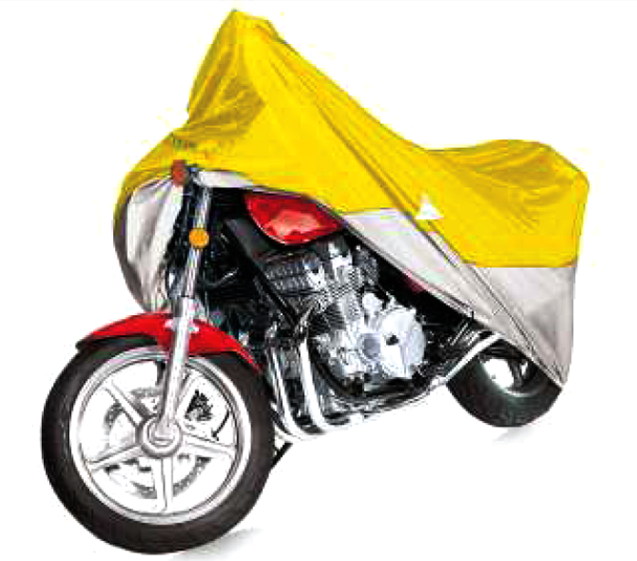 Premium Motorcycle Cover Large Size - 2-Tone Yellow & Silver Grey - Waterproof, UV Resistant for Outdoor Protection - Ideal for Garage, Travel & Long-Term Storage