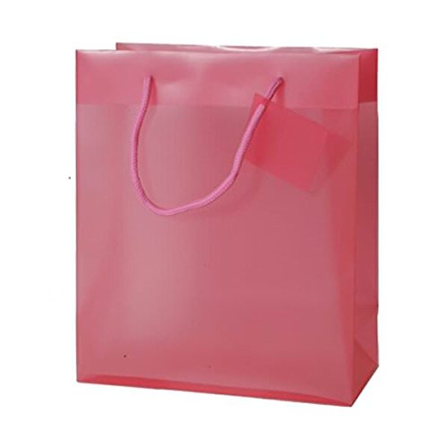 Translucent Hot Pink Shopping Bags 6.5