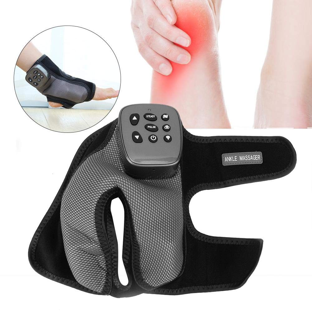 ZJchao Electric Foot and Ankle Massager with Shiatsu, Vibration & Heat - 3-Level Intensity for Pain Relief, Heel Comfort - Perfect for Home Relaxation, Office Stress Relief & Post-Workout Recovery